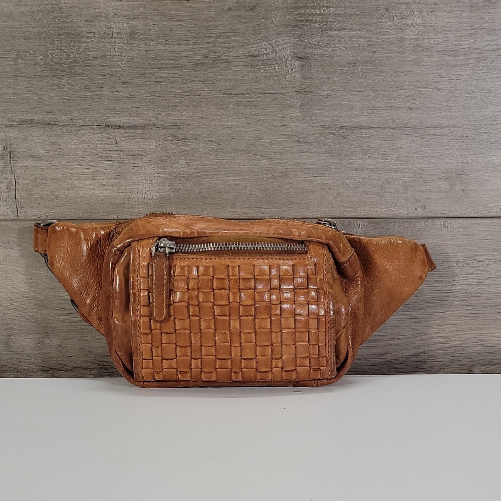 Vilenca Holland for Anthropologie Woven Leather Waist Bag